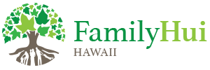 FamilyHui Hawaii Logo of Green tree