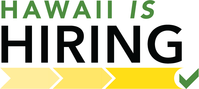 Hawaii is Hiring Logo.