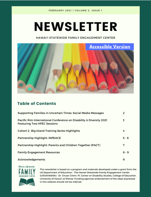 Read more about the article Newsletter Volume 2 – Issue 1