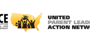 Logos for: NAFSCE; United Parent Leaders Action Network; DOE