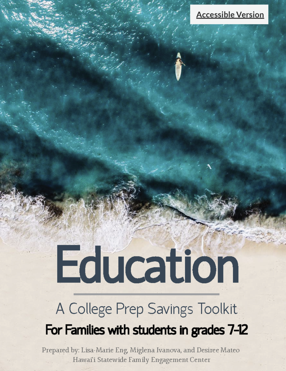 Cover of Education - A college prep savings toolkit