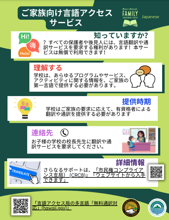 Japanese: Language Access Services for Families – HFEC