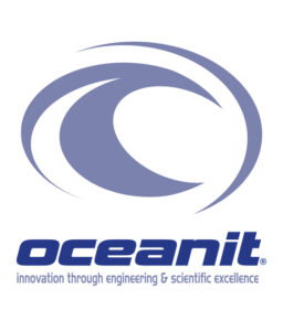 Graphic gray wave. Oceanit Innovation Through Engineering & scientific excellence.