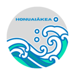 Honuaiākea logo with stylized wave over gray background