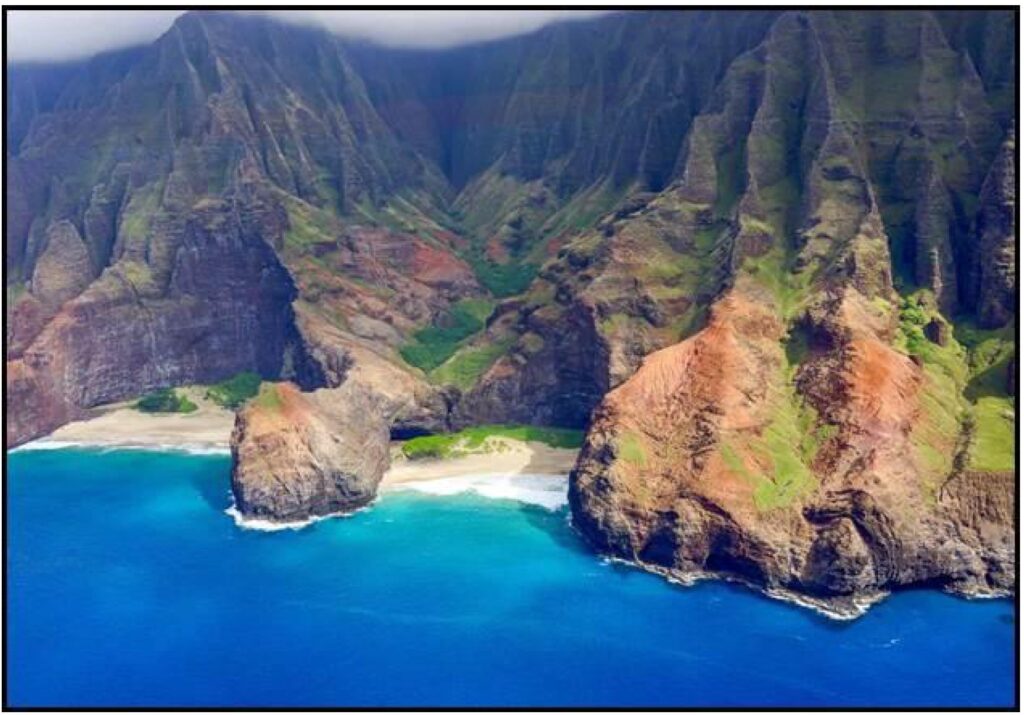 Photo of sea cliffs from the manual cover