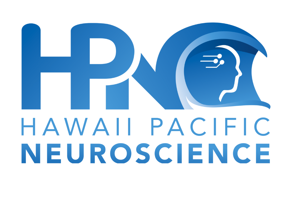 Hawaii Pacific Neuroscience. A wave with a silhouette of a face.