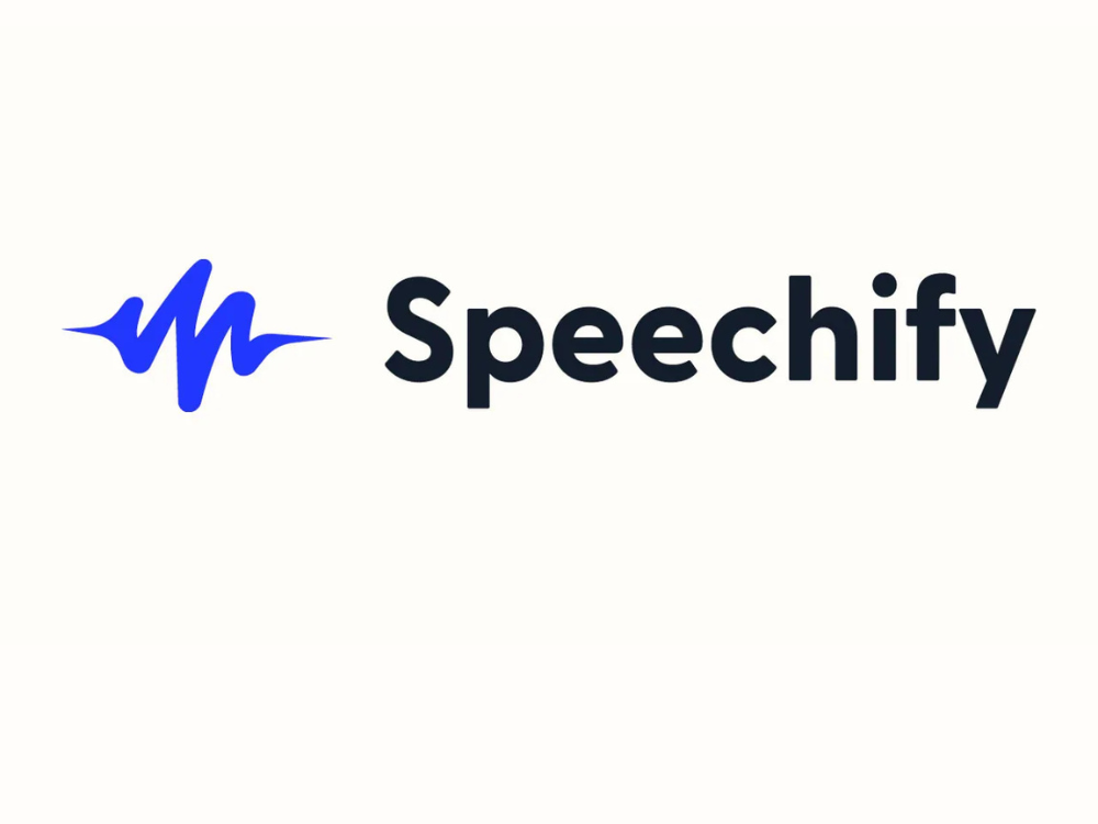 Speechify. A squiggly line that represents a speech wave.