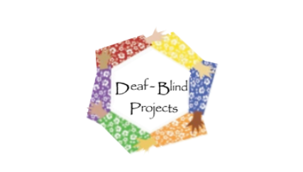 Deaf-Blind Projects: Arms embraced with aloha print