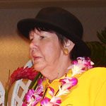 Madeline_Harcourt Madeline Harcourt with a lei.